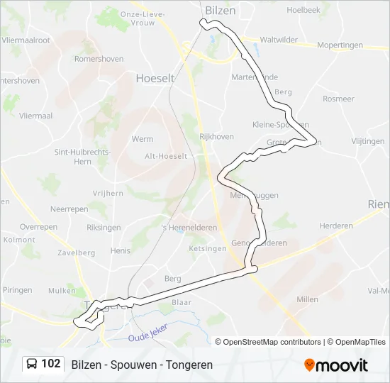 102 Bus Line Map