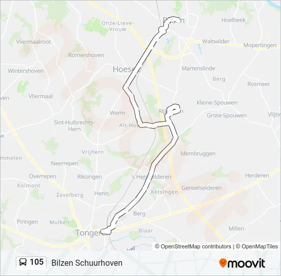 105 Bus Line Map