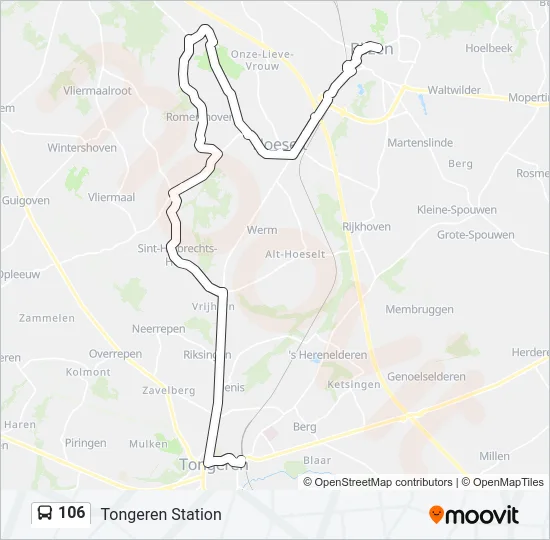 106 Bus Line Map