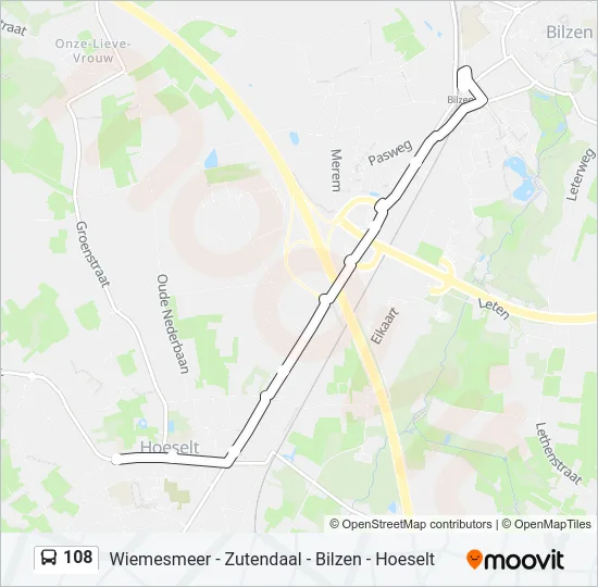 108 Bus Line Map