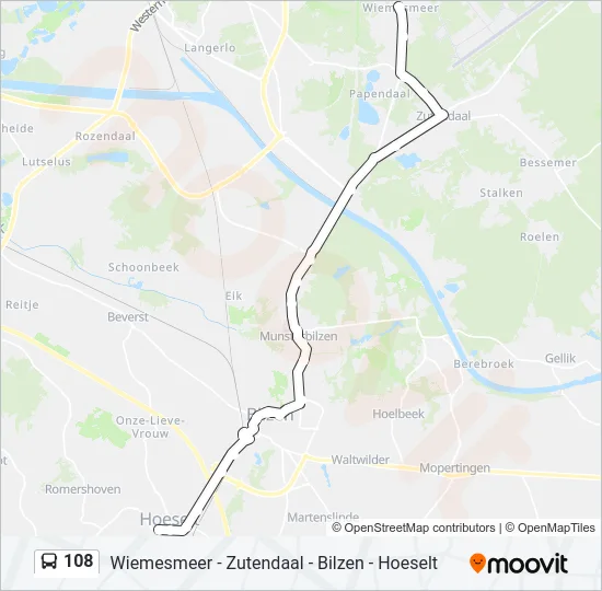 108 Bus Line Map