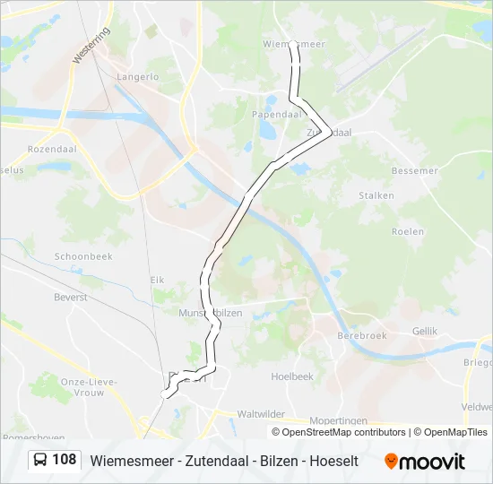 108 Bus Line Map