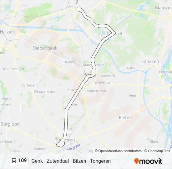 109 Bus Line Map