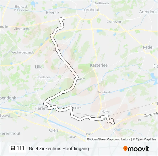 111 Bus Line Map