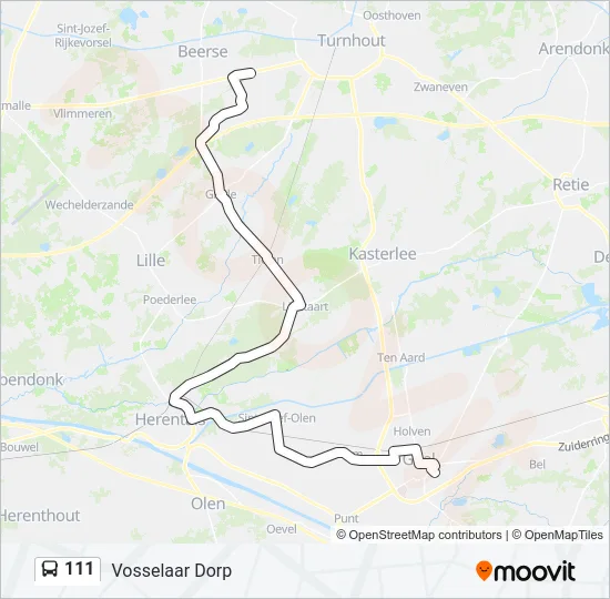 111 Bus Line Map