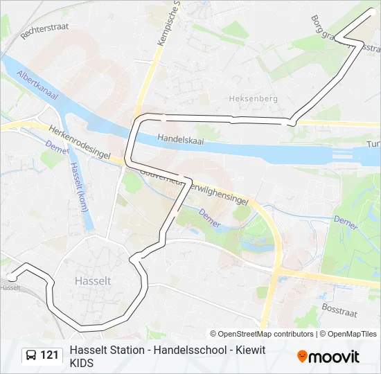 121 Bus Line Map