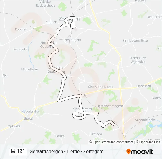 131 Bus Line Map