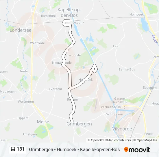 131 Bus Line Map