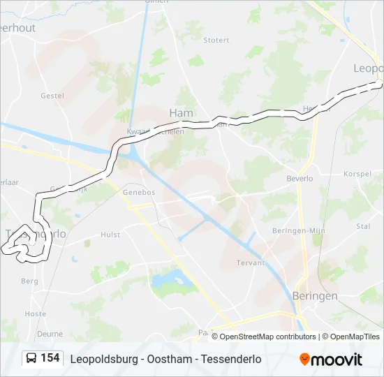 154 Bus Line Map