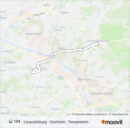 154 Bus Line Map