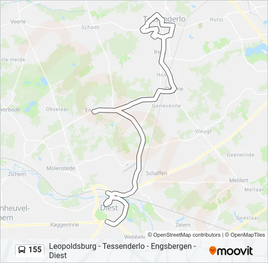 155 Bus Line Map