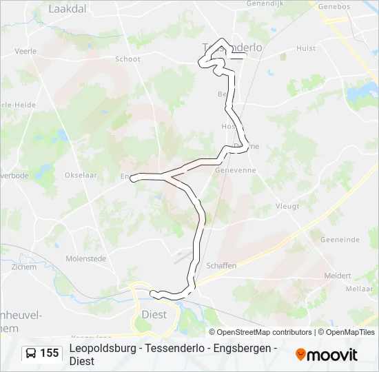 155 Bus Line Map