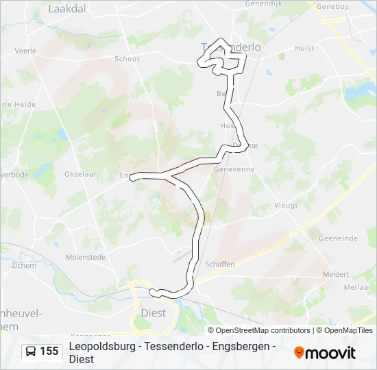 155 Bus Line Map