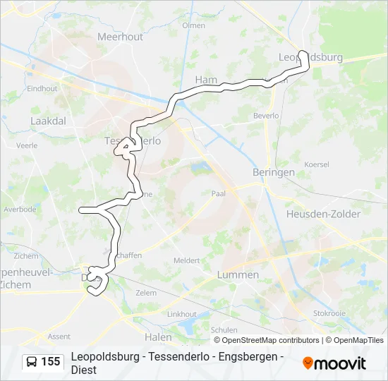 155 Bus Line Map