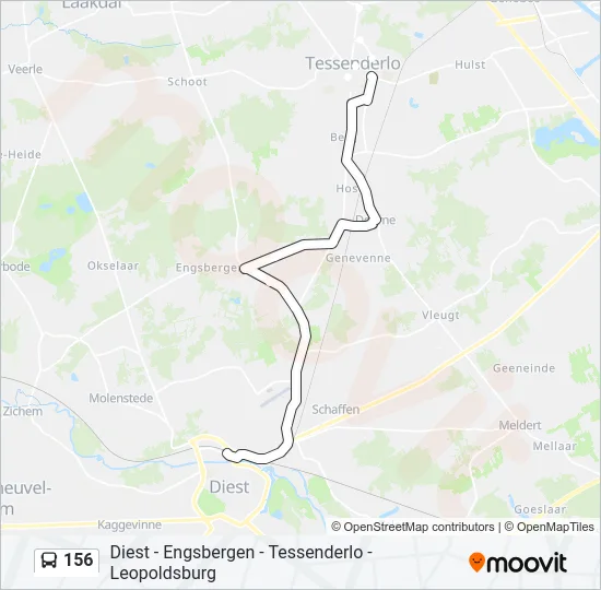 156 Bus Line Map