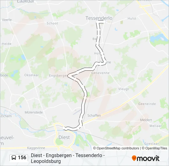 156 Bus Line Map