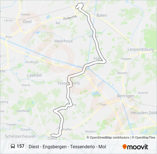 157 Bus Line Map