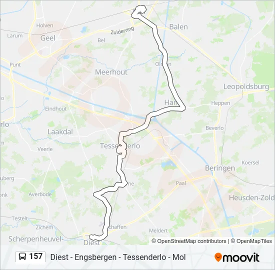 157 Bus Line Map