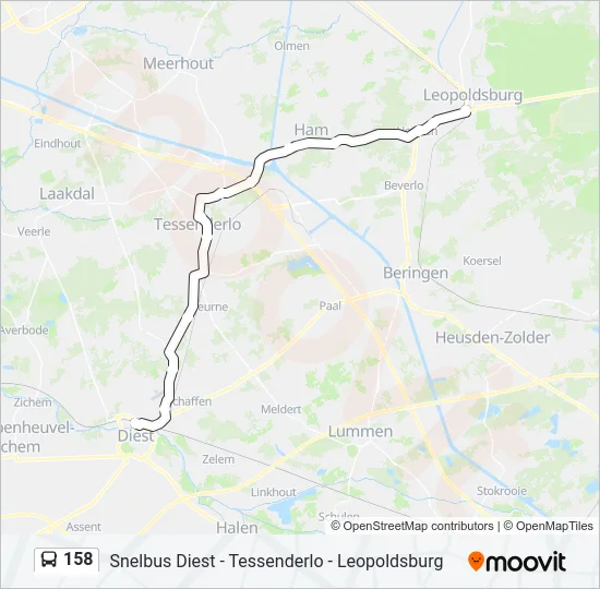 158 Bus Line Map