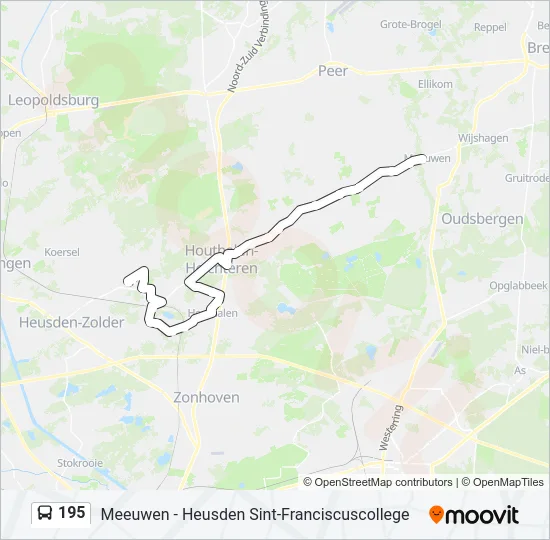 195 Bus Line Map