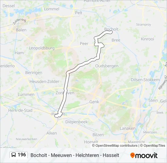 196 Bus Line Map