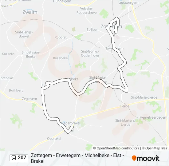 207 Bus Line Map