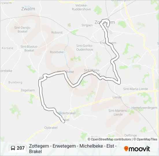 207 Bus Line Map