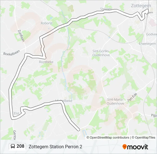 208 Bus Line Map