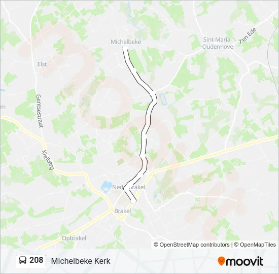 208 Bus Line Map