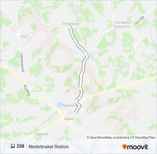 208 Bus Line Map