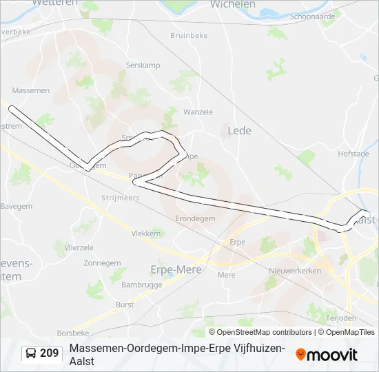 209 Bus Line Map