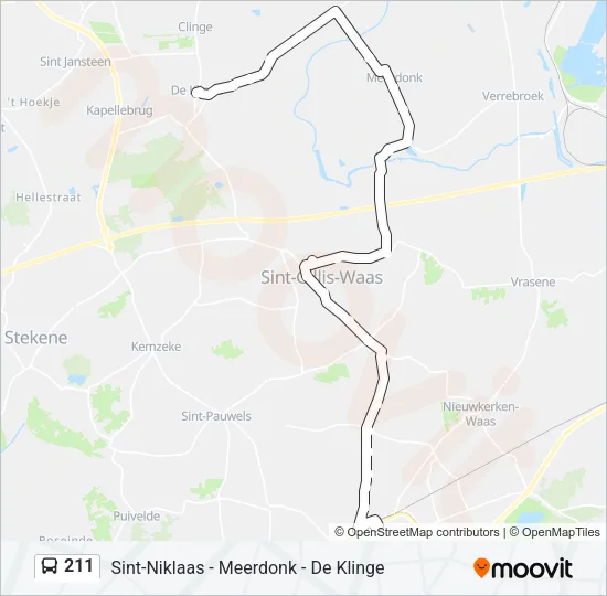 211 Bus Line Map