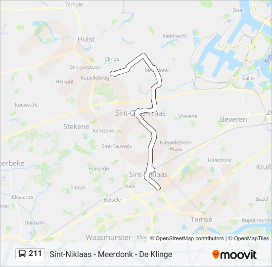 211 Bus Line Map