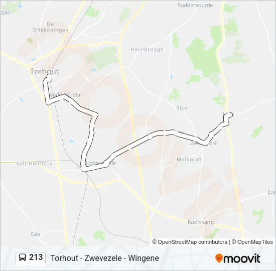 213 Bus Line Map