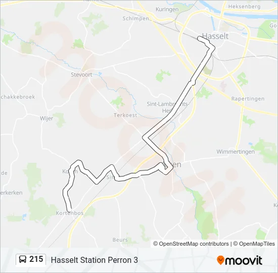 215 Bus Line Map