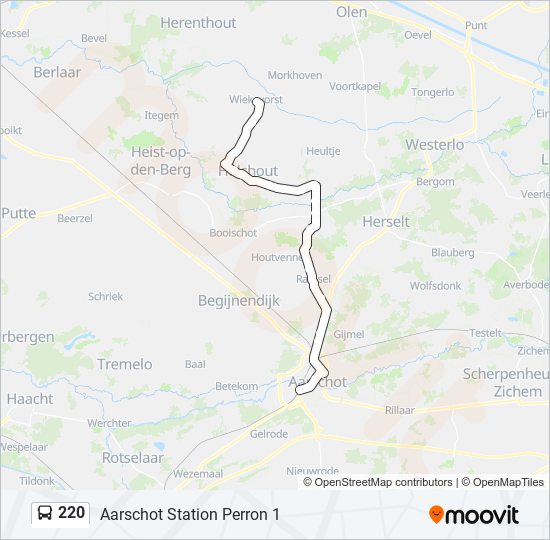 220 bus Line Map