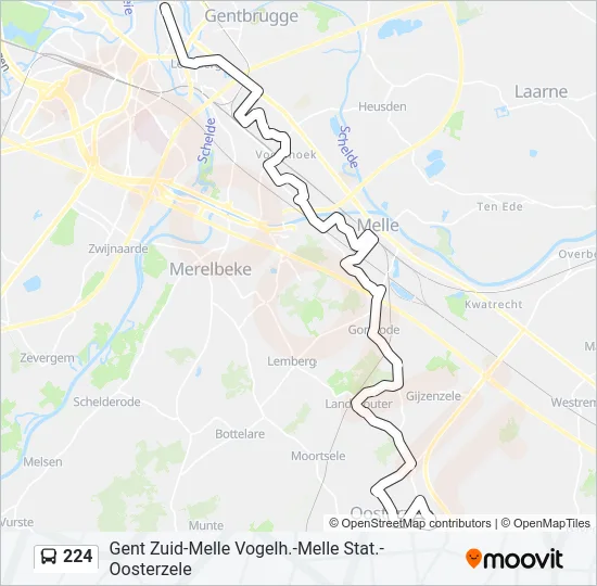 224 Bus Line Map