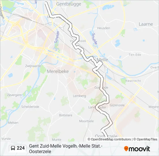 224 Bus Line Map