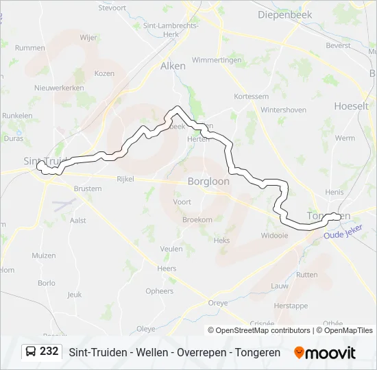 232 Bus Line Map