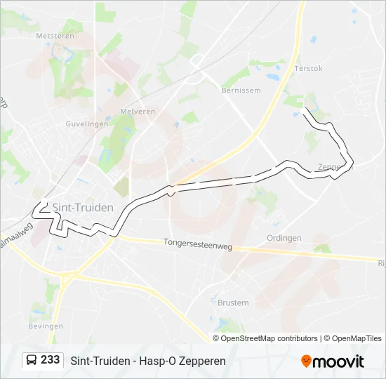 233 Bus Line Map