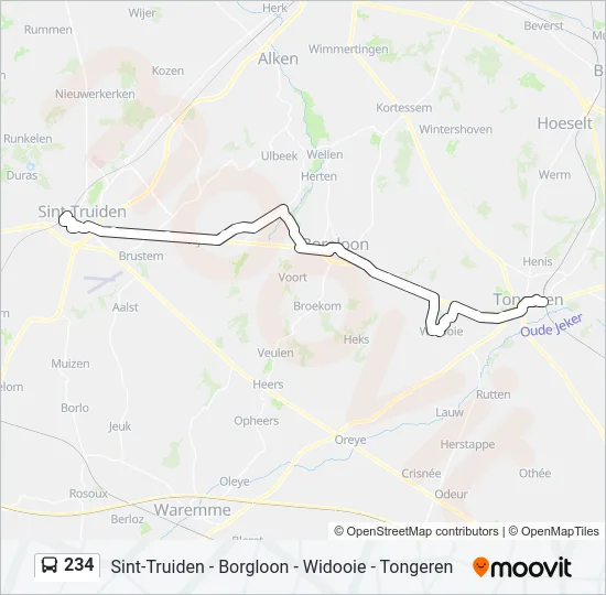 234 Bus Line Map