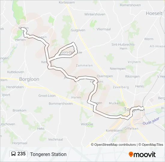 235 Bus Line Map