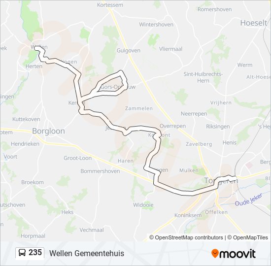 235 bus Line Map