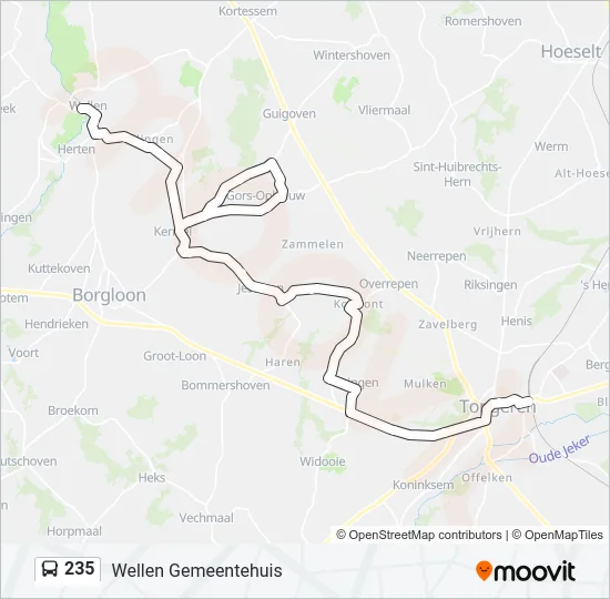 235 Bus Line Map