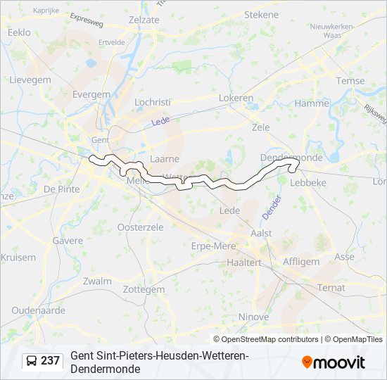 Plan de la ligne 237 de bus