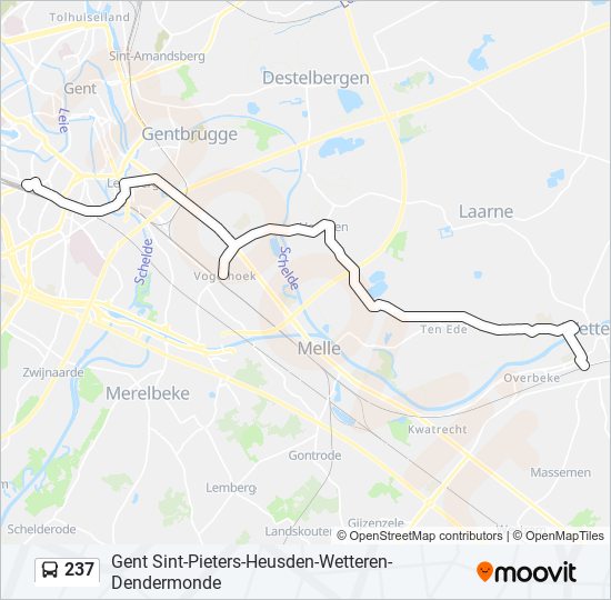 237 bus Line Map