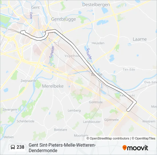 238 Bus Line Map