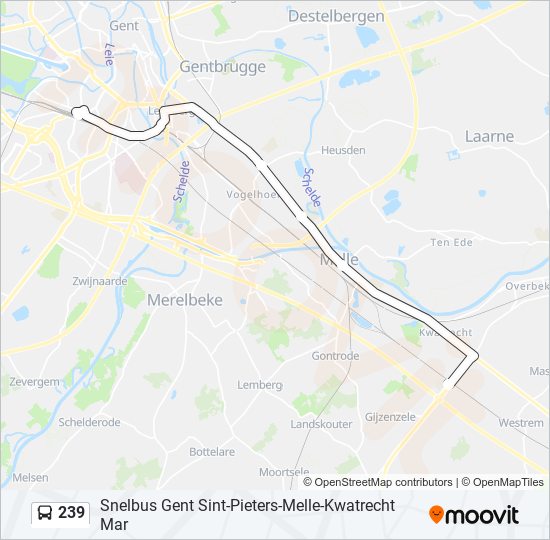 Plan de la ligne 239 de bus