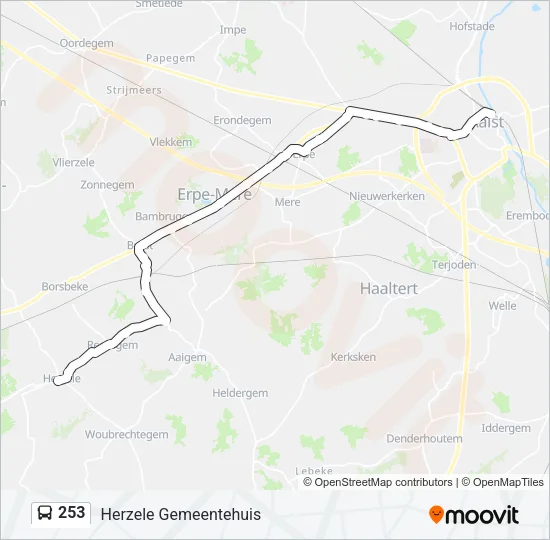 253 Bus Line Map