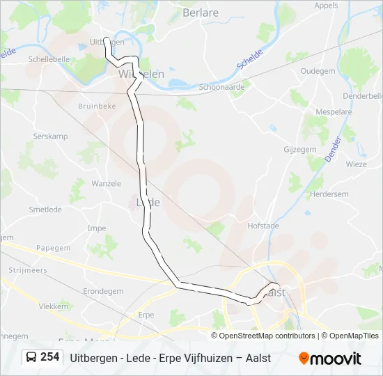 254 Bus Line Map
